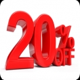 20% off all January, February and March bookings